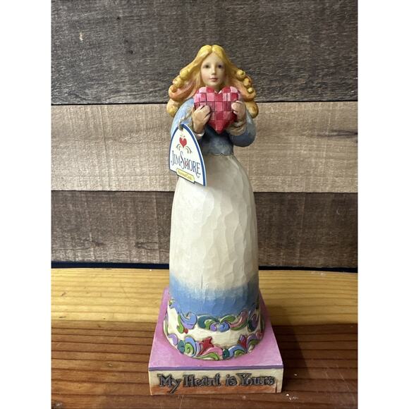 Jim Shore "My Heart Is Yours" Girl With Heart Figurine. 4007240 - Picture 1 of 5